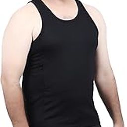 Men’s Racerback Tank Top with Discreet Insulin Pump Pockets Breathable Workout Top Diabetic Fit for Type 1 Diabetes Support-image-22
