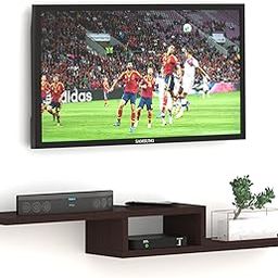 Anikaa Cavin Engineered Wood Wall Mount TV Unit/Wall Set Top Box Stand/TV Entertainment Unit (Wenge)(D.I.Y)-image-50