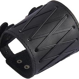 LOOM TREE Punk Rock Gothic Leather Wrist Bracer Guards Arm Protector Wristband Black-image-35