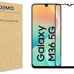 Amazon Brand - Solimo Tempered Glass Screen Protector Compatible with Samsung Galaxy M36 5G Transparent Protective Film [Clear HD]-image-95