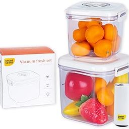 Smart Saver Food Storage Vacuum Seal Containers Sets with Automatic Vacuum Sealer Pump - Food Storage Containers with Lids for Kitchen Organization, Preserve Food Longer, Stackable, Airtight.-picture-28