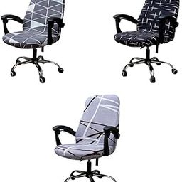 UJEAVETTE 3X Computer Office Chair Cover Swivel Office Armchair Slipcover for Chair-image-17
