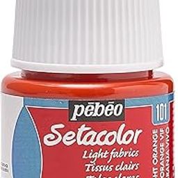 Pebeo Light Fabric Setacolor Fabric Paint, 45ml, Vivid Orange-picture-21