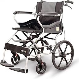 Ryder 1 Pro Manual, Mild Steel, Foldable, Compact, Travel Friendly, Light Weight, Attendant Driven Wheelchair From Karma Healthcare with Onsite Warranty & Lifetime Spare & Service Support-15