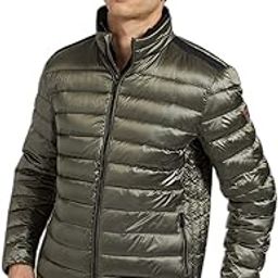 Men Grey Solid Stand Collar Full Sleeves Puffer Jacket-image-96