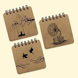 PaperO Pocket Size Sketch Book | 140 GSM | (10.5 x 10.5 cm) | Pack of 3 | 40 Sheets Each | Wiro-Bound | Ideal for Quick Sketches, Doodles, and Travelers | Nature-image-94