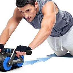 Svaxen Double Wheel Ab Roller for Home Workout – Abs Exercise Equipment with Knee Mat & Non-Slip Grip Handles, Core Training Roller for Men & Women, Automatic Rebound Ab Wheel-image-14