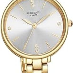 Poze Quartz Analog Silver Dial Metal Strap Watch for Women-SP80018YM01W-53