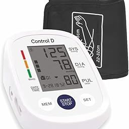Control D Homely CPort BP Monitor Automatic Accurate Digital Blood Pressure Checking Machine Upper Arm Portable Digital Blood Pressure Monitor BP Machine Power With Micro USB (White, Silver)-19