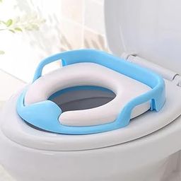 Aimers Portable Baby Potty Seat for Kids 1-3 Years Cushioned Potty Training Toilet Seat for Kids Boys and Girls Non-Slip Potty Sitting Ring with Handles Fits Round & Oval Western Toilet-image-67