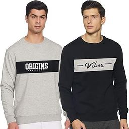Mens Sweatshirt Combo Pack of 2 1098_M Multicolour-image-85
