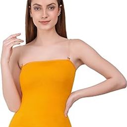 1503 Women's Seamless with Strap Stretchable Non-Padded Cami Bandeau Crop Tube Top Spaghetti Camisole for Women-image-47