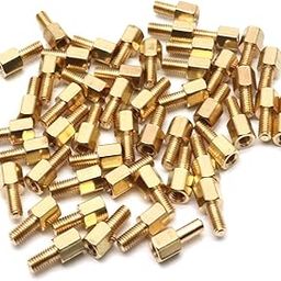 Xiaoyztan 50 Pcs M3x5+6mm Male-Female Brass Hex Standoff Spacer Screw Nut for Motherboard DIY-picture-19