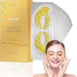 Mixen Remove Wrinkles Dark Circles Moisturizing Lifting Seaweed Crystal Eye Mask Patch, Hydrating Under Eye Mask For Puffy Eyes, Eye Patches with Hyaluronic Acid, Treatment for Men & Women (PACK OF 10)-1