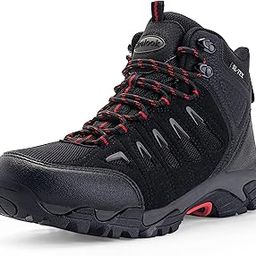 Men's Waterproof Hiking Boots Non-Slip Lightweight Outdoor Mid Top Ankle Boot Breathable Hiker Work Trekking Shoes-picture-19