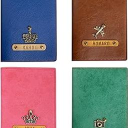 Personalized Passport Holder for Family 4 Pack | PU Leather Passport Cover with Customized Name & Charm | Handcrafted Unisex Gift for Travel.-picture-10