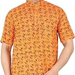 Cotton Radhe Krishna Kurta for Men and Boys-image-15