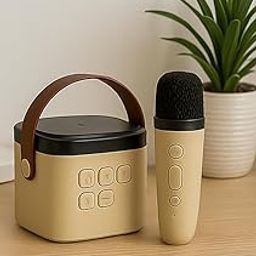 Casaquin Portable Karaoke Speaker with Wireless Microphone,Bluetooth Wireless Speaker,Musical Toys for Boys Girls & Adults Bluetooth Connectivity, 10W Output Color Random (Subject to Availability)-image-82