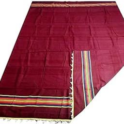 AYUS Cotton Solapuri Carpet/Galicha Rug Dari - 1 (Multicolor, Extra Large, Size 72 Inch X 120 Inch) (6 X 10 Feet, Marron)-image-91