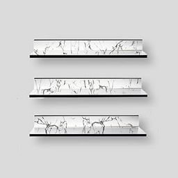 BhoomiCasa Set of 3 Floating Wall Shelves – 16-Inch White Picture Ledge & Wall Mounted Storage Rack | Decorative Display Shelf for Living Room, Bedroom, Office & Bathroom-11