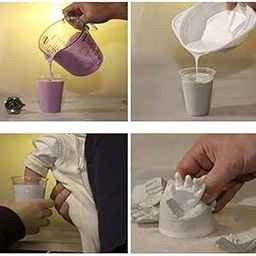 Pmw - 3D MoldingPowder 900 G - Casting Powder 1 KG - Kit for Hand and Foot Casting(Multicolor)-image-2