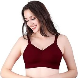 Women's Cotton Wire Free Casual Full Coverage Bra-picture-22