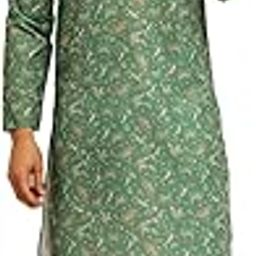 (Since 1958 Men's Cotton Blend Printed Kurta With White Pyjama-picture-0
