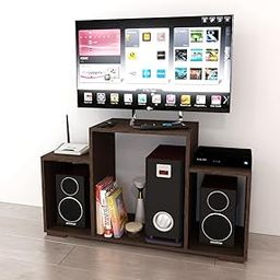 ESTANTERIA Gradient Engineered Wood TV Entertainment Unit (Standard, Wenge)-3