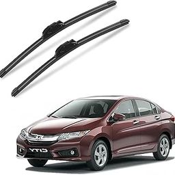 EAZYWHEELZ FRONT WINDSHIELD CAR SOFT/FRAMELESS WIPER BLADES COMPATIBLE FOR Honda City (2013-16) 24″+14″-13