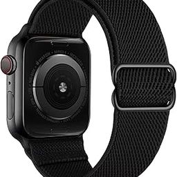VEMIGON Stretchy Band Compatible with Apple Watch Straps 46mm 45mm 44m 42mm 49mm 41mm 40mm 38mm, Adjustable Nylon Braided Solo Loop for iWatch Series 10 9 8 7 6 5 4 3 2 1 SE Ultra (Watch Not Included)-image-45
