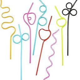 Safe-O-Kid® Newly Launched- REUSEABLE Straws for Kids, Funny Twists Drinking Straws for Birthday Parties,Colourful,8 Pcs, Assorted Colours-image-96