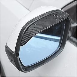 Blilo 2Pcs Car Rear View Mirror Rain Visor Guard, Carbon Fiber Side Eyebrow, Waterproof Auto Smoke Universal For Cars, Truck And Suv (Black)-17