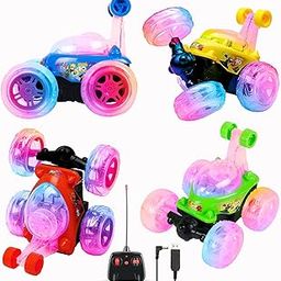 Gooyo 9802 Rechargeable 5 Functions 360° Rotating & Rolling Big Stunt Car Toy with USB Cable & Remote Controller with Demo Feature, Power Source: Lithium Battery in Car (Included)-image-99