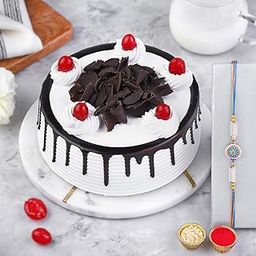 Fnp The Royal Elegance Meenakari Rakhi N Black Forest Cake P-image-86