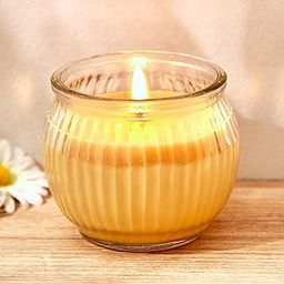 Home Centre Colour Refresh Lemon Grass Scented Ribbed Jar Candle-image-62