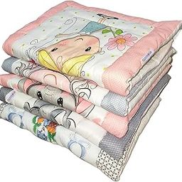 FRIDO CLOTHINA New Born Baby Godadi Pack of 5 Combo Set Soft Cotton godi| Godari | Baby Bed | Crib Sheet | Cartoon Mat Baby Godadi | Bedding Set | Multicolor-3