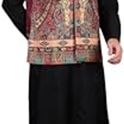Men's Ethnic Koti | Traditional Art Silk Nehru Jacket | Printed Festive & Wedding Waistcoat | Sleeveless Indian Modi Jacket for Kurta, Sherwani & Indo-Western Outfit-image-18