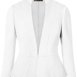 Women's Casual Work Office Dressy Double Lapel Single Button Peplum Comfortable Blazer-image-20