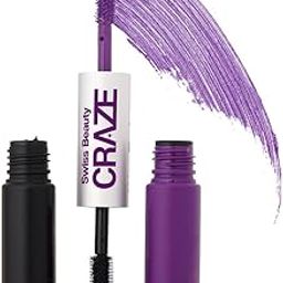 Swiss Beauty Craze It's Extraa Dual Non -Flaky Mascara | With Silicon Brush | Lengthening & Curling Non- smudging Mascara | Shade- Feeling Purple, 10gm-picture-29