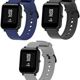 Sounce 20mm Silicone Replacement Band Strap/Belt with Metal Buckle For Boat, Fire Boltt, Noise, Dizo, Amazfit, Beatxp, Samsung Galaxy, Fast-Track, Ptron, Amazfit & All 20mm Smartwatches (Pack of 3)-15