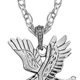 Stylish Eagle Eating Snake Locket Silver Zinc, Metal Pendant Necklace Chain SPn2020865-image-56