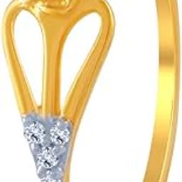 14k (585) Yellow Gold and American Diamond Ring for Women-image-89