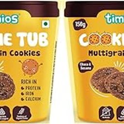 Timios Cookie Tub- Multigrain, Rich in Protein, Iron and Calcium Cookies-Pack of 2-image-25