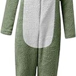 Women's Onesie Pajamas Novelty Outfit Jumpsuit for Halloween Dress up Indoor Green M-image-66