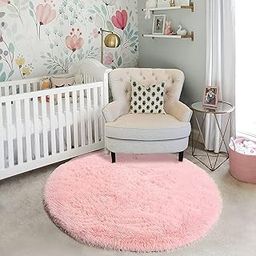 Arham Rug,s Soft Shaggy Pink Color Area Rug Fluffy Carpet Mat for Bedroom, Geast Room, Living Room, Non-Slip, Cozy Floor Rug Rectangular Color Pink,ETC, Size 2X2 feet-picture-1