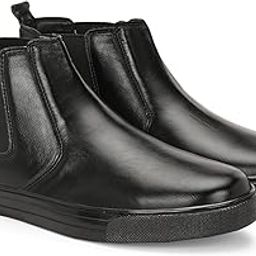 Men's Chelsea Ankle Boots | Stylish Slip-On Dress Boots with Elastic Side Panels | Lightweight and Comfortable for Office | Casual and Formal Wear-image-51
