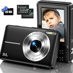 DIVINE 1080P Kids Digital Camera with 32Gb Card, 2 Batteries, Lanyard, 16X Zoom Anti Shake, 44Mp Compact Portable Small Point and Shoot Cameras Gift for Kids Student Children Teens Girl Bo (DDC-51)-17
