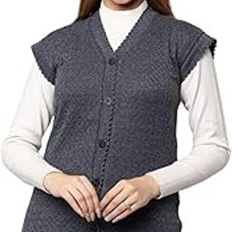 Womens Wool Sleeveless Sweater Winter wear Half Sleeve Cardigan for Womens M to 4XL-image-79