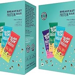 Yogabar Breakfast Protein Bars, 12 Bars | Easy & Convenient Breakfast On-the-GO | High in Protein & Fibre | Quick Protein Snack that helps in Weight Loss Management (12 Bars, Variety Pack)-28