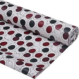 Amazon Brand - Solimo PVC Wardrobe and Kitchen Cupboard cum Shelf Mat Liner, Circles, 10 Meters, Brown-22
